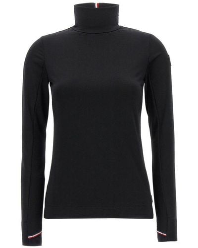 3 MONCLER GRENOBLE Base Layer Polo Neck Sweater - Black