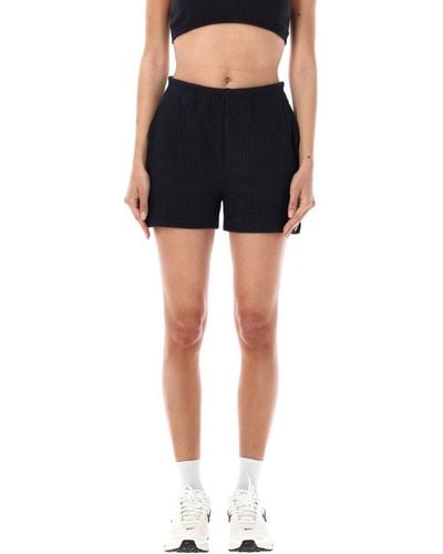 Nike Chill High-waist Knitted Ribbed Shorts - Black
