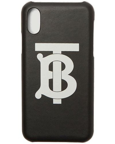 Burberry Tb Monogram Iphone X Case - Black