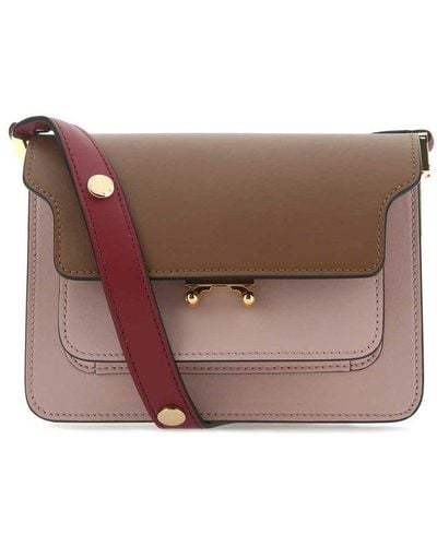 Marni Trunk Colour-block Shoulder Bag - Brown