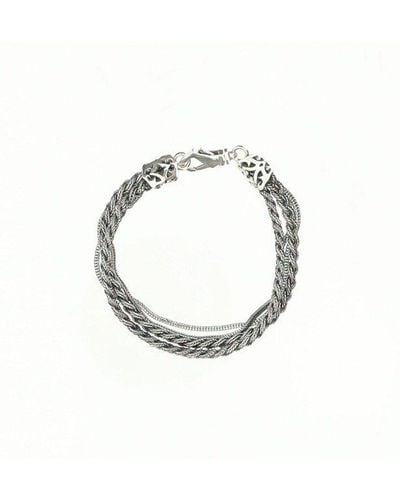 Emanuele Bicocchi Double Braided Bracelet - Metallic