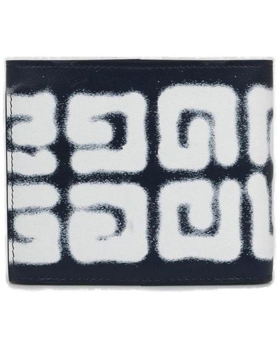 Givenchy 4g Logo Printed Wallet - Blue
