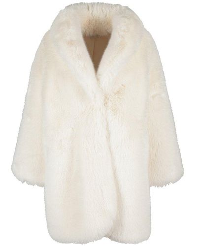 GIUSEPPE DI MORABITO Single Breasted Long Sleeved Coat - White