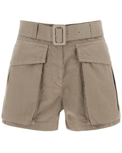 Dries Van Noten Belted Cargo Shorts - Natural