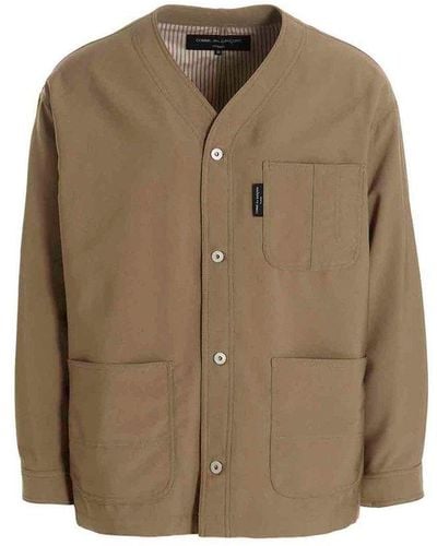Comme des Garçons Buttoned Shirt Jacket - Brown