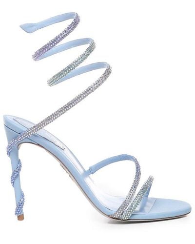 Rene Caovilla René Caovilla Margot Embellished Open Toe Sandals - Blue