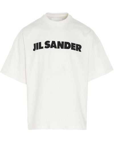 Jil Sander Logo Printed T-shirt - White