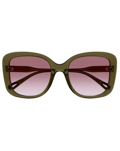 Chloé Butterfly-frame Sunglasses - Green