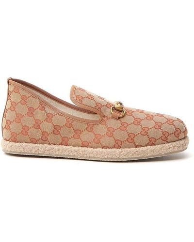 Gucci GG Monogram Print Loafers - Pink