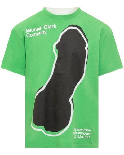 JW Anderson X Michael Clark Printed Crewneck T-shirt - Green