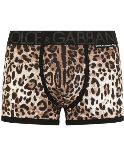 Dolce & Gabbana Leopard-print Two-way Stretch Boxers - Multicolor
