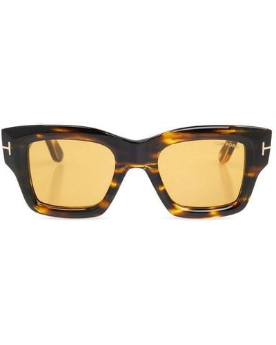 Tom Ford Ilias Square Frame Sunglasses - Natural