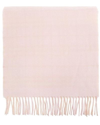 Burberry Reversible Cashmere Scarf, - Pink