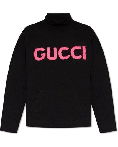 Gucci Sweatshirt With Standing Collar - Black