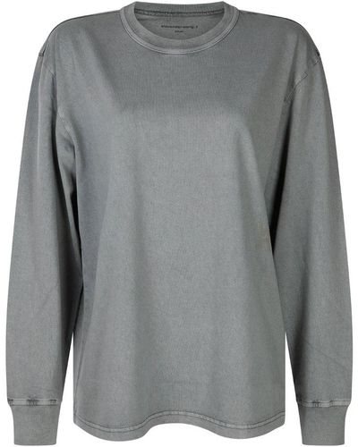 Alexander Wang Crewneck Long-sleeved Sweatshirt - Grey