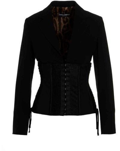 Dolce & Gabbana Corset Blazer - Black