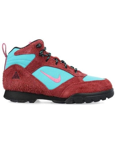 Nike Acg Torre Paneled Lace-up Boots - Red