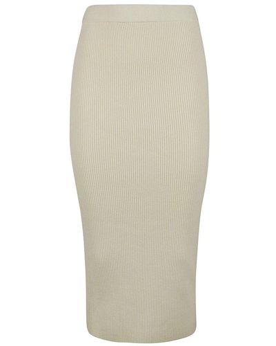 MICHAEL Michael Kors High Waisted Knitted Skirt - White