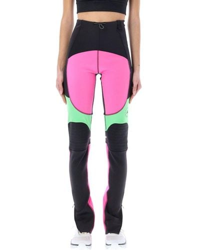 adidas By Stella McCartney Colour-block High-waisted Leggings - Pink