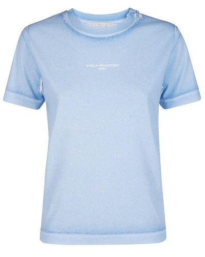 Stella McCartney 2001. Logo Print T-shirt - Blue