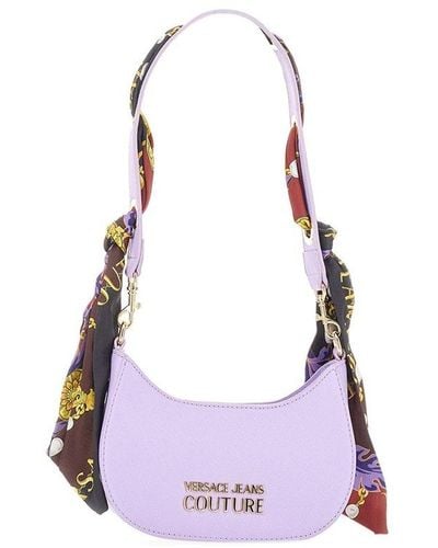 Versace Thelma Scarf-detailed Shoulder Bag - Purple