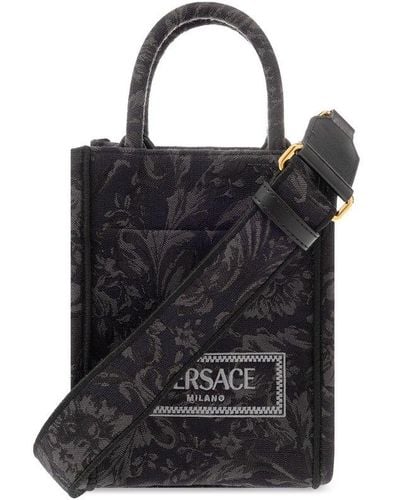Versace Athena Barocco Mini Top Handle Bag - Black