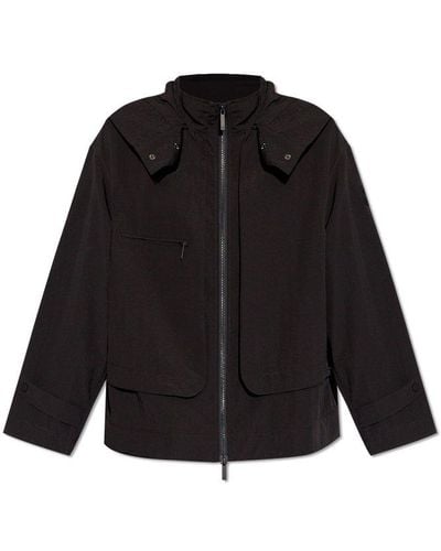Emporio Armani Jacket With Detachable Hood, - Black