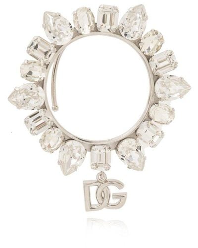 Dolce & Gabbana Rhinestone-embellished Ear Cuff, - White