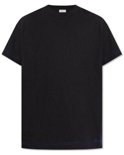 Burberry T-shirt With A Patch, - Black