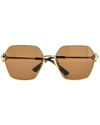 Bottega Veneta Square Frame Sunglasses - Metallic