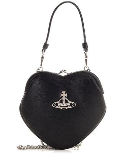 Vivienne Westwood Belle Orb-plaque Chained Clutch Bag - Black