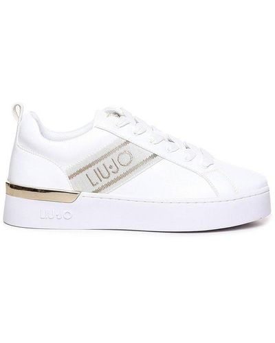 Liu Jo Logo Patch Lace-up Sneakers - White