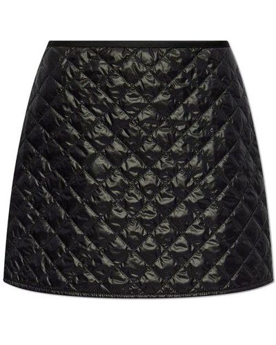 Moncler Logo Patch Quilted Mini Skirt - Black