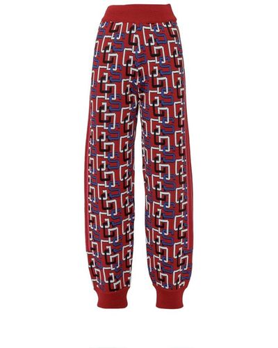 Gcds Knit Trousers - Red