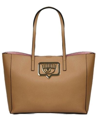 Chiara Ferragni Eyelike Shopping Bag - Brown