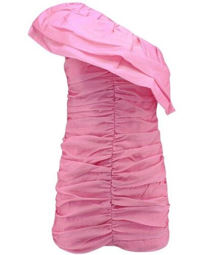 ROTATE BIRGER CHRISTENSEN One-shoulder Ruched Mini Dress - Pink