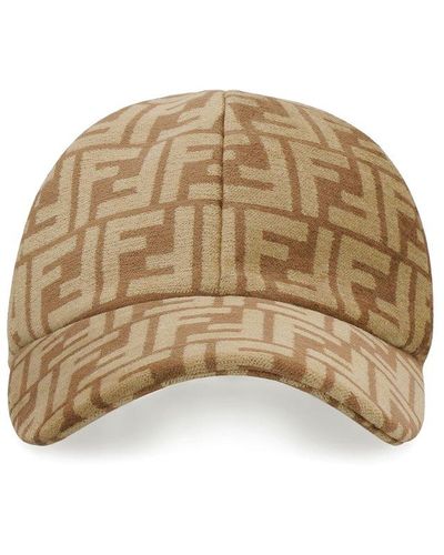 Fendi All Over Logo Baseball Cap - Natural