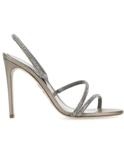 Rene Caovilla Irina Open-toe Embellished Sandals - White