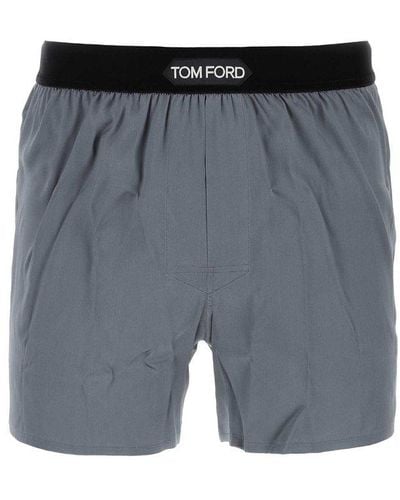 Tom Ford Dark Satin Boxer - Grey