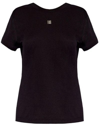 Givenchy 4g Plaque Crewneck T-shirt - Black