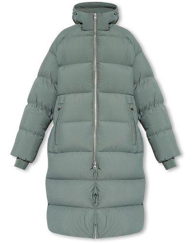 Y-3 Hooded Padded Zip-up Coat - Blue