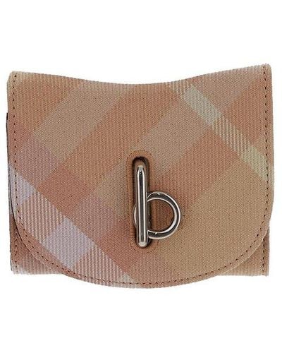 Burberry Rocking Horse Foldover Wallet - Brown