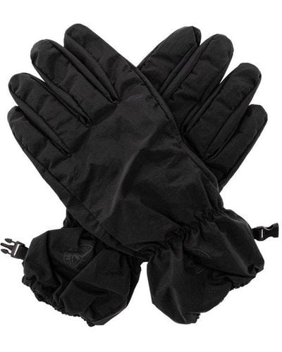 Stone Island Gloves With Logo, - Black