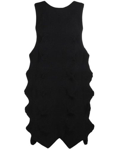 Pleats Please Issey Miyake Pleated Sleeveless Midi Dress - Black