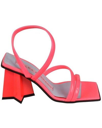 Chiara Ferragni Sqaured-toe Strapped Sandals - Pink