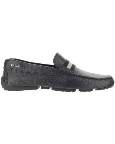Bally Pearce Pebbled Driving Loafers - Gray
