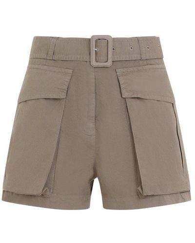 Dries Van Noten Belted Mini Shorts - Grey