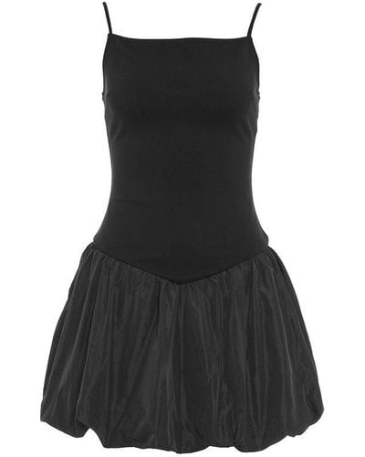 STAUD Ablee Spaghetti Straps Mini Dress - Black