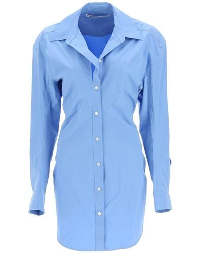 Alexander Wang Cotton Shirt Dress - Blue
