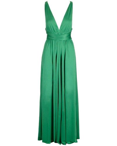 P.A.R.O.S.H. Green Jersey Long Dress